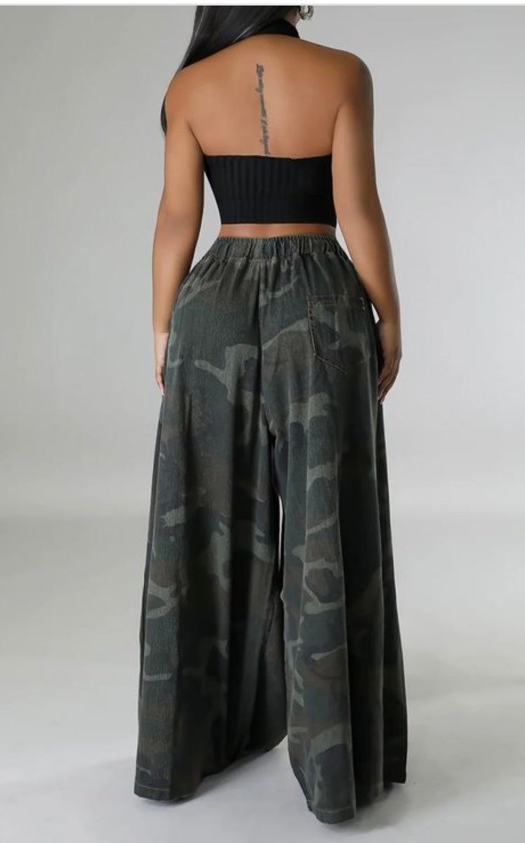 Camo Wide Pants JustClotheMe