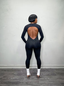 Backless Long Sleeve Jumpsuit