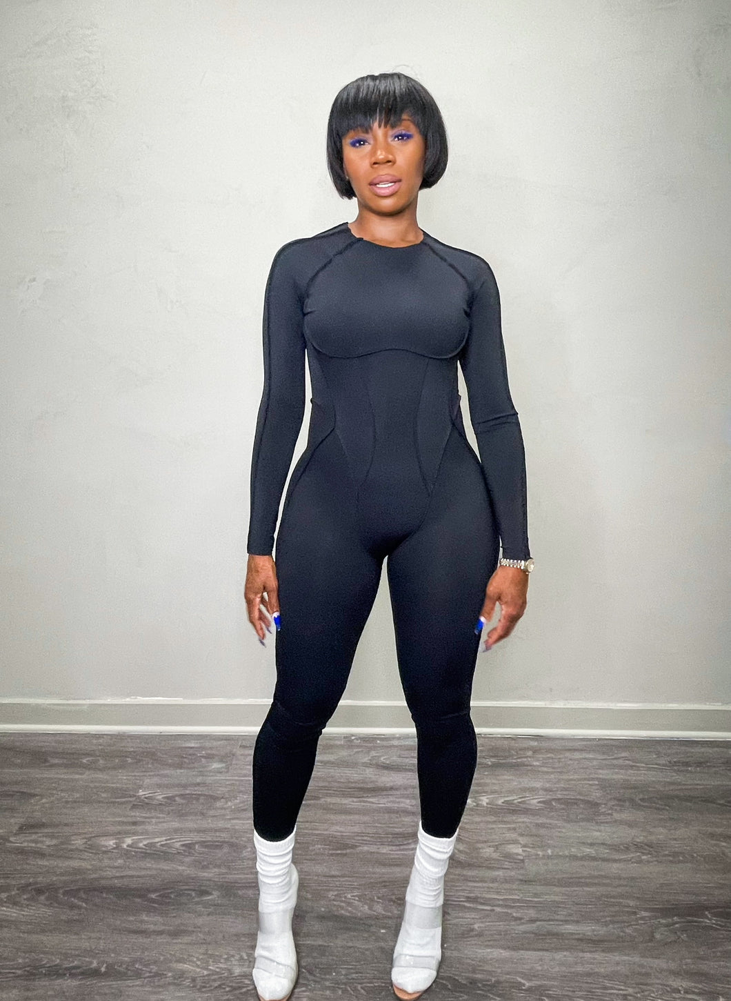 Backless Long Sleeve Jumpsuit